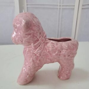 Vintage McCoy Pink Ceramic Ferdinand the Bull Planter